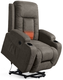 FLEXISPOT Sessel XL5 Elektrisch Relaxsessel Massagesesse (Sessel, Elektrischer Aufstehsessel), mit Wärmefunktion, Getränkehalter