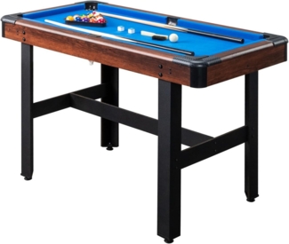 VINGLI Billardtisch Billardtisch 4ft klappbar Tischbillard mit Zubehör, 122x61x76 cm, Blau, Kanten schutz, höhenverstellbare Füße