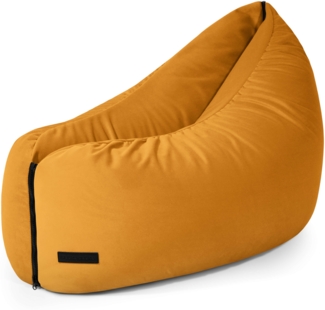 Sitzsack Clip Clap 115, Bezugstoff - Barcelona, 100% Polyester, Mustard, 75x115x90
