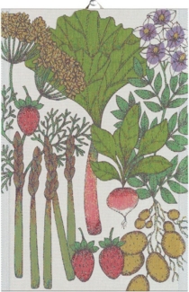 EKELUND MASTER WEAVERS 1692 Geschirrtuch Küchenhandtuch Sommarprimörer 40x60 cm, (1-tlg, 1 x Geschirrtuch), Pixel gewebt (6-farbig)