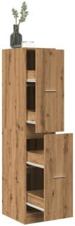 vidaXL Apothekerschrank Artisan-Eiche 30x41x144,5 cm Holzwerkstoff