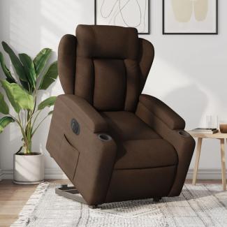 vidaXL Relaxsessel mit Aufstehhilfe Elektrisch Braun Stoff 3204510