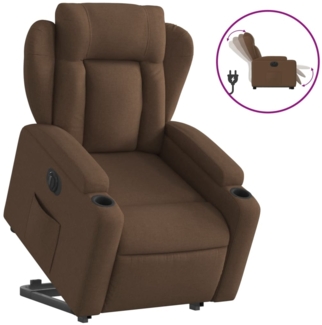 vidaXL Relaxsessel mit Aufstehhilfe Elektrisch Braun Stoff 3204510