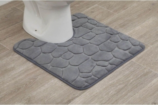 LikeKa WC-Vorleger mit Ausschnitt, Weicher Badezimmerteppich Badteppich mit Memory Foam