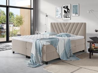 Boxspringbett Tigline, Natur, 160x200 cm