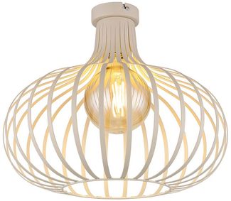 Deckenleuchte, Metall sand, Gitter Design, H 35 cm