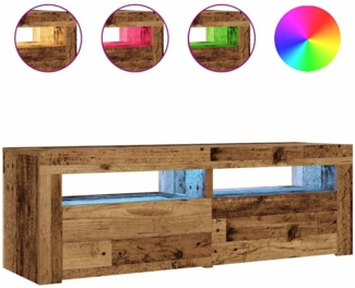 vidaXL Nachttische 2 Stk. mit LEDs Altholz-Optik 60x35x40 cm 3329161