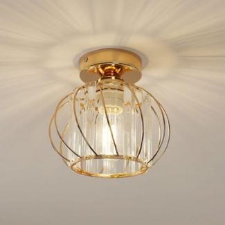 Goeco Deckenleuchte Moderne Kristall-Deckenleuchte E27 LED Mini-Kronleuchter aus Kristall, Warmweiß, für Küche, Esszimmer, Schlafzimmer, Flur, Eingang, Schwarz