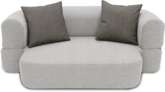 INOSIGN Schlafsofa Denair oval Federkern, 2-Sitzer durch Klappen verwandeln in eine Liegefläche
