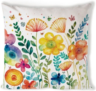 Ambiente® Dekokissen Vibrant spring, Dekokissen Kissenbezüge ohne Füllung Baumwolle 40x40 cm