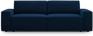 Micadoni Schlafsofa Jodie 3-Sitzer Samtstoff Königsblau