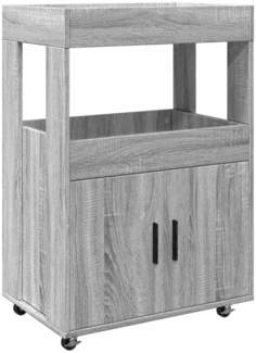 vidaXL Barwagen Grau Sonoma 60x39,5x89 cm Holzwerkstoff 848274