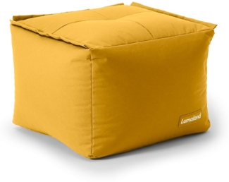 Lumaland Sitzsack-Hocker Modular 54 x 54 x 40 cm senfgelb eckig