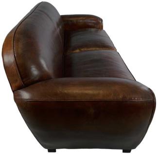 Clubsofa 3-Sitzer Art Deco Leder Vintage-Cigar