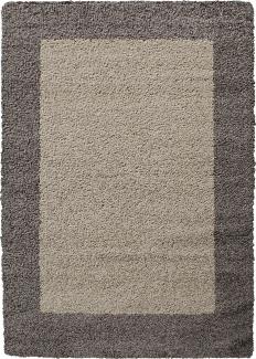 Hochflor Teppich Lux Läufer - 80x250 cm - Taupe