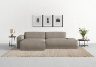 TRENDMANUFAKTUR Ecksofa Braga, mit hochwertigem Kaltschaum, L-Form, in Cord erhältlich, modernes Sofa, Couch mit hohem Sitzkomfort, 275/72/160 cm (B/H/T)