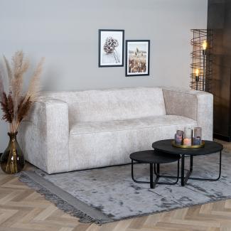 Bronx71 Chenille Sofa Memphis 2,5-Sitzer weiß/beige