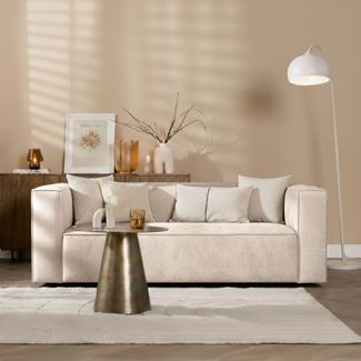Bronx71 Chenille Sofa Memphis 2,5-Sitzer weiß/beige