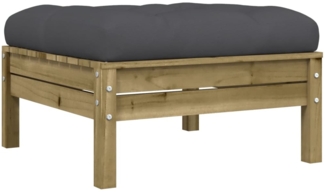 vidaXL Gartenhocker mit Kissen Kiefernholz Imprägniert 838168