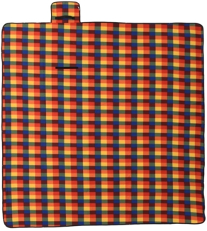 vidaXL Picknickdecke Faltbar Mehrfarbig Kariert 200x200 cm Samt 4004209