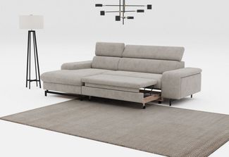 COTTA Ecksofa Emma L-Form, B: 267 cm, mit Kopfteilverstellung, optional Bettfunktion & Bettkasten