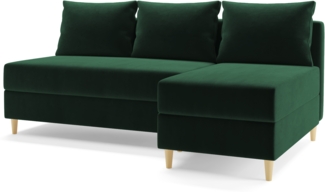 AX LIVING Ecksofa Klein Modern Farring 204 cm in Dunkelgrün – Stil & Funktion
