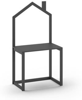Kinderschreibtisch Kapua 80x50x151 Massivholz Anthrazit