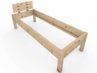 Zirbenbett "Zirben-Liesl" 70 x 190 cm Holzbett Massivholzbett Bett