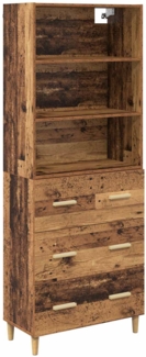 vidaXL Highboard Altholz 69,5 x 32,5 x 180 cm Holzwerkstoff 3415807