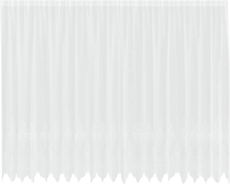 vidaXL Spitzenvorhang mit Vorhängen Weiß 500x245cm Polyester 4107926