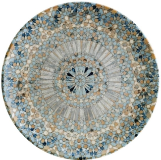 Bonna Speiseteller Luca Mosaic 27cm 3cm Gourmet Blau Speiseteller