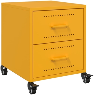 vidaXL Nachttisch Senfgelb 36x39x43,5 cm Stahl 846632