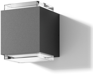 CMD LED-Up/Down Leuchte 2x12W 3000K 397lm anth Konv IP54 120x120x145mm