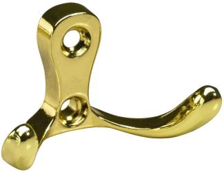 Hettich Mantelhaken 3,1 x 5,8 x 2,9 cm vermessingt gold - 1 Stück