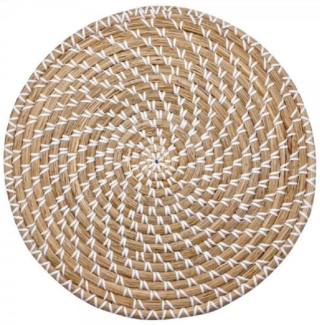 Greengate Tischdecke Tischset Rund Seegras Natur (38cm)