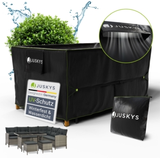 Juskys Gartenmöbel Abdeckplane CoverSafe Pro 160 x 100 x 75 cm - winterfest & wasserdicht - Schutzhülle für Gartentisch, UV-Schutz, Abdeckhaube Gartentisch