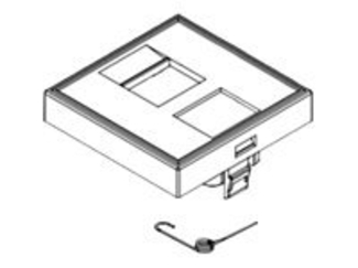 Equip Frontplatte 1xKeystone French 45x45 mm RAL9010 Polybeutel