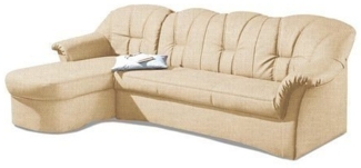 DOMO collection Ecksofa Papenburg, zeitlose Rückensteppung, elegante Formensprache, L-Form, in großer Farbvielfalt, wahlweise mit Bettfunktion