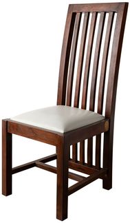 OXFORD Stuhl ZENO #30 2er Set 43x50x109 Polster weiss Akazie nougat lackiert