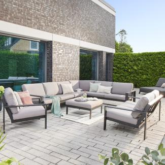 HOME DELUXE Gartenlounge Aluminium RIO XXL - Anthrazit