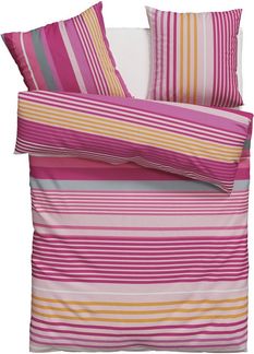 OTTO home Bettwäsche Elvea, Linon, 2 teilig, in Gr. 135x200 oder 155x220 cm, 100% Baumwolle, Streifen