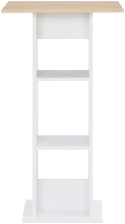 Bartisch Weiß und Sonoma Eiche 60 x 60 x 110 cm