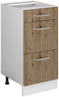 Küchenunterschrank R-Line Artisan-Eiche 40 cm mit Schubladen, ohne Arbeitsplatte Vicco