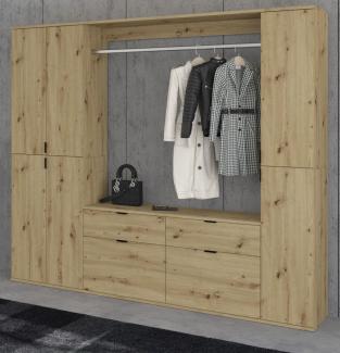 Garderobe Line-Up in Eiche 212 x 193 cm