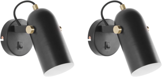 Strahler 2er Set TYRIA verstellbar Metall Schwarz