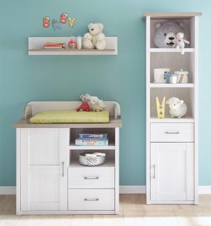 Babymöbel-Set >Lebbie< (3-teilig) in Pinie Weiß