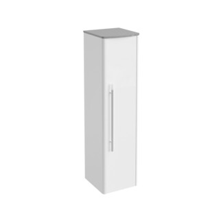 Lanzet CLASSICO Midischrank, Weiß/Grau-Metallic, rechts