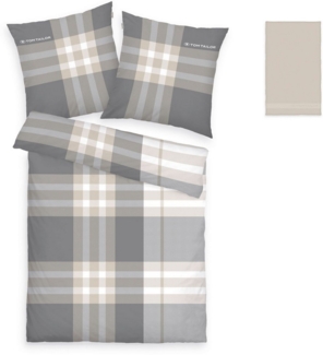 TOM TAILOR HOME Bettwäsche Nick in Gr. 135x200 oder 155x220 cm, Renforcé, 3 teilig, mit Gratiszugabe Gästehandtuch
