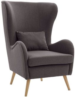 Home affaire Sessel Salla auch in Fellimitat und Feincord, viele Bezugsarten, Ohrensessel, wahlweise mit oder ohne Hocker, großer Sessel: Maße B/T/H: 78/94/118cm