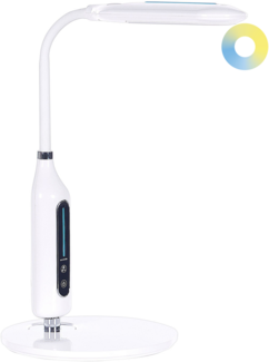 LED Schreibtischlampe CYGNUS mit Dimmer Metall Weiß